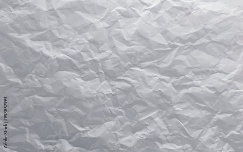 White crumpled recycled paper texture background for design.
