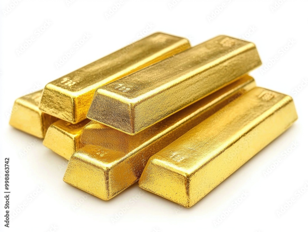 Stacked gold bars showcasing wealth and luxury Stacked gold bars showcasing wealth and luxury