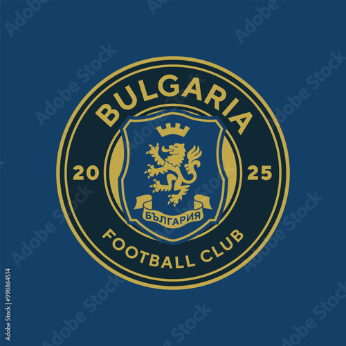 Vintage football logo, badge, emblem and much more. Bulgaria Team football club vintage tee print, athletic apparel design shirt graphic print.