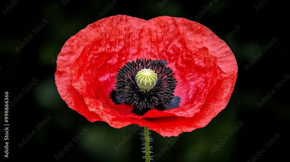 Crimson Petal Embrace, a vibrant red poppy blooms with intricate details, showcasing delicate petals and textures, inviting a moment of serene reflection and admiration. Crimson Petal Embrace, a vibrant red poppy blooms with intricate details, showcasing delicate petals and textures, inviting a moment of serene reflection and admiration.
