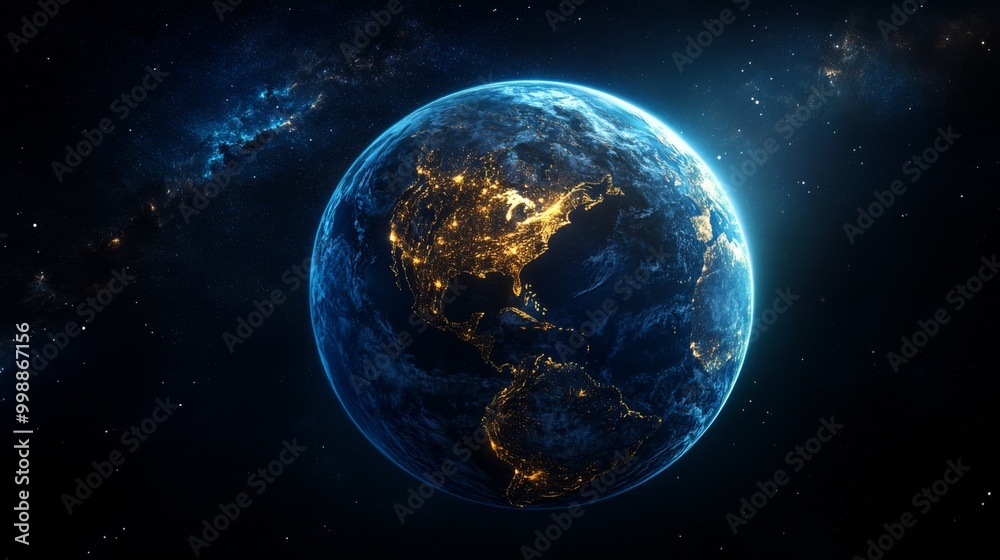 Sunrise Over Earth from Space, radiant sunlight illuminating the planet's surface, vibrant colors blending in the atmosphere, vast emptiness of space surrounding the scene, ideal for text overlay Sunrise Over Earth from Space, radiant sunlight illuminating the planet's surface, vibrant colors blending in the atmosphere, vast emptiness of space surrounding the scene, ideal for text overlay