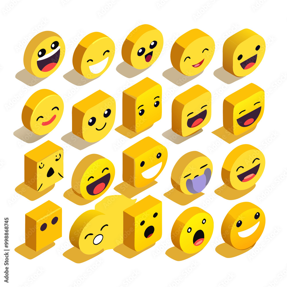 Obraz premium set of smiles