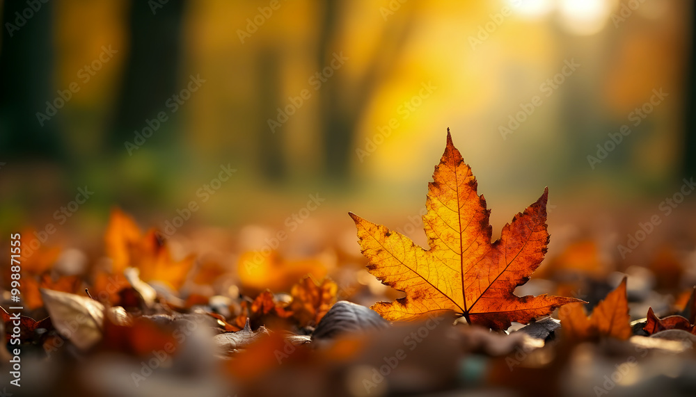 Autumn Leaf in Sunlight. Autumn Leaf in Sunlight.