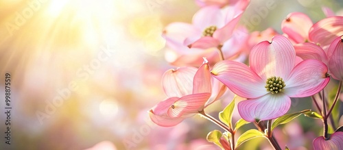 Pink Flowers in the Sun