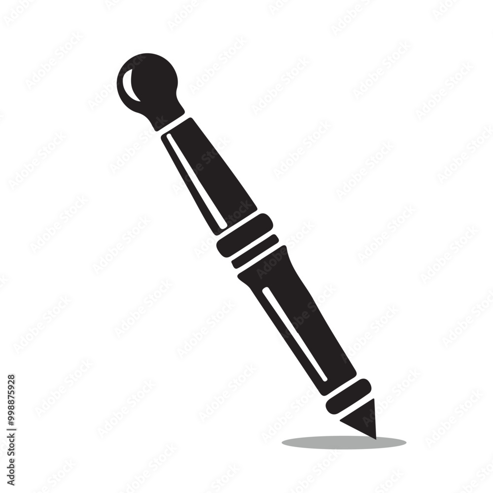 Pen and Ballpoint Pen Silhouette vector illustration Pen and Ballpoint Pen Silhouette vector illustration