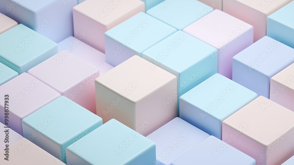 Fototapeta premium Abstract 3D Cube Art Collection: Geometric Designs, Textures, and Colorful Patterns