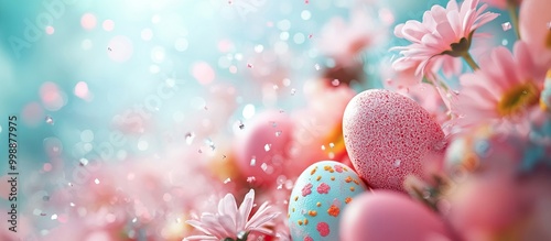 Wallpaper Mural Easter Eggs and Flowers Torontodigital.ca