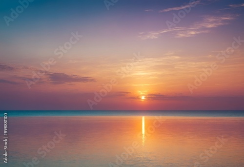 Sunset Over Ocean Background