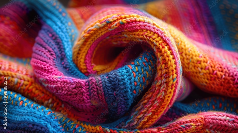 This is a Colorful Knitted Fabric that features a Vibrant and EyeCatching Pattern This is a Colorful Knitted Fabric that features a Vibrant and EyeCatching Pattern