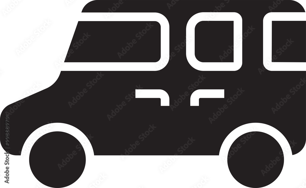 Car Glyph Icon Car Glyph Icon