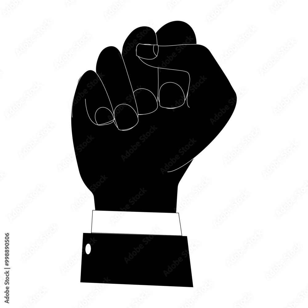 Hand knokning door  icon illustration. Please  knock sign board vector, Simple black style. Line vector illustration isolated on white background. EPS 10.
