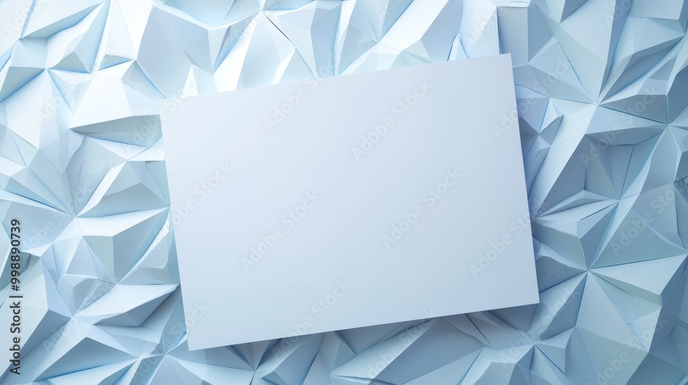 Fototapeta premium Low Poly Creative Blank Sheet Design Template.