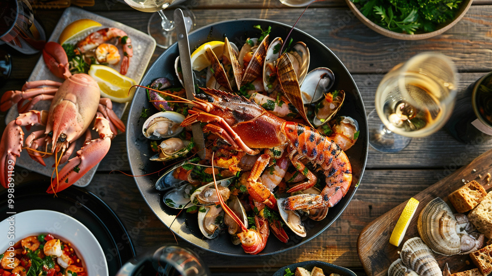 Savor a gourmet seafood main course crafted with the freshest catches. Savor a gourmet seafood main course crafted with the freshest catches.