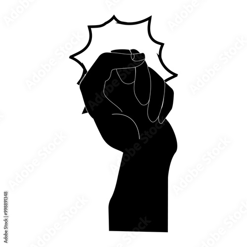Hand knokning door  icon illustration