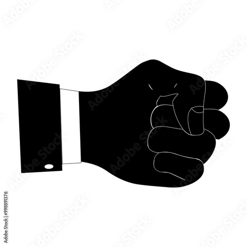 Hand knokning door  icon illustration