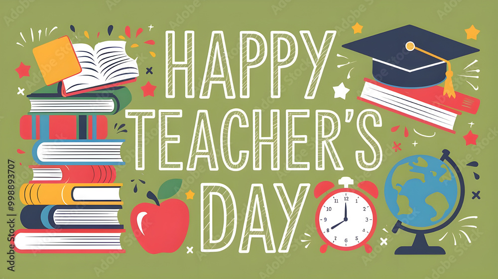 Happy Teacher's Day Illustration World Teacher's Day Greeachers Day Illustration banner design Happy Teacher's Day Illustration World Teacher's Day Greeachers Day Illustration banner design