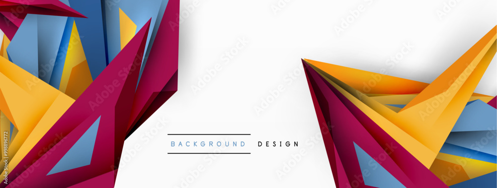 Minimal geometric abstract background. Low poly dynamic triangle design. Trendy techno business template for wallpaper, banner, background or landing Minimal geometric abstract background. Low poly dynamic triangle design. Trendy techno business template for wallpaper, banner, background or landing
