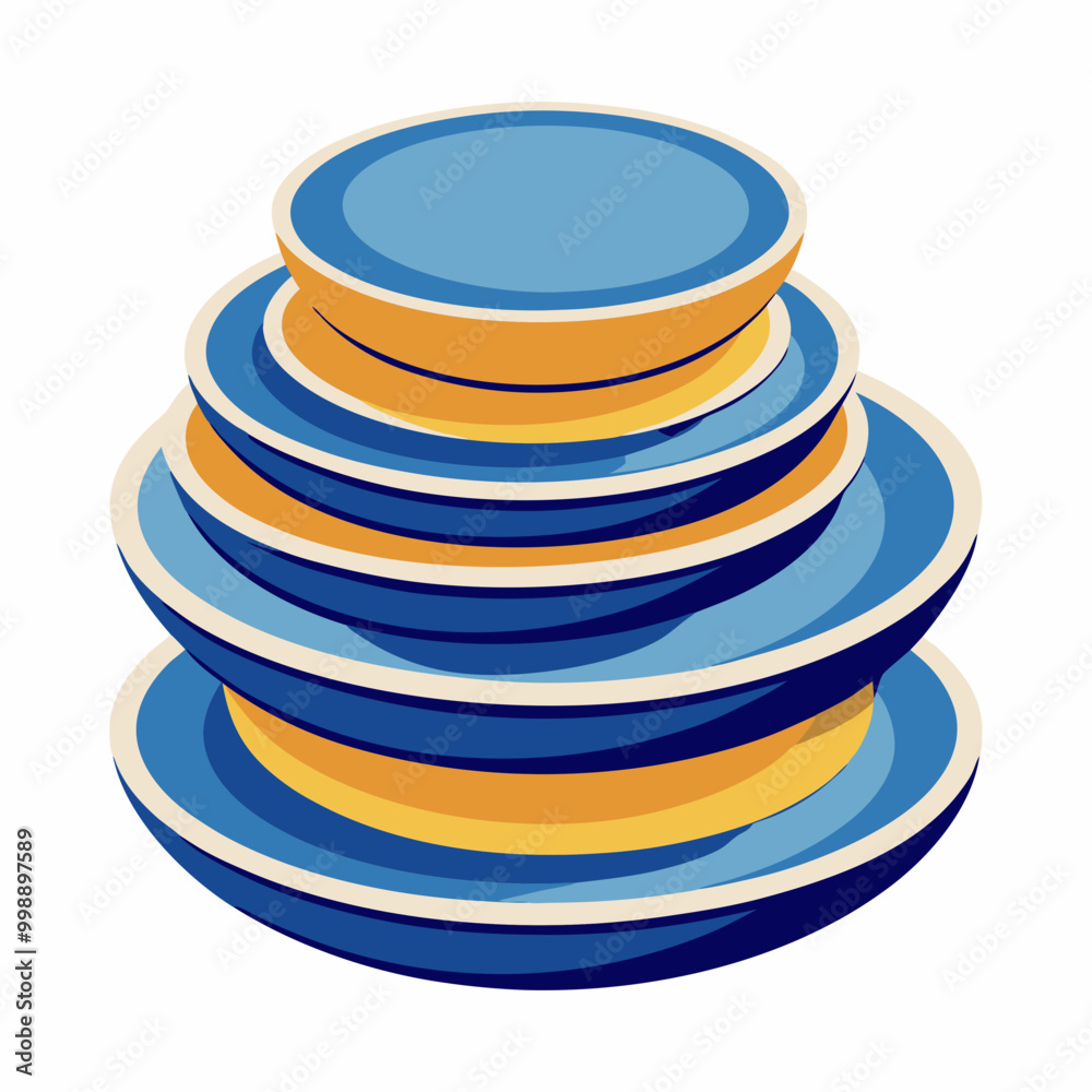 stack of porcelain plates arranged 