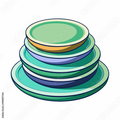stack of porcelain plates arranged 