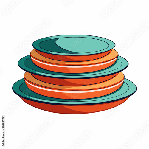 stack of porcelain plates arranged 