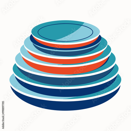 stack of porcelain plates arranged 