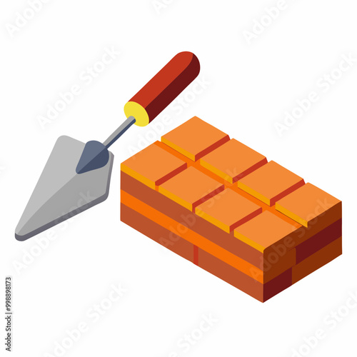 trowel and brick