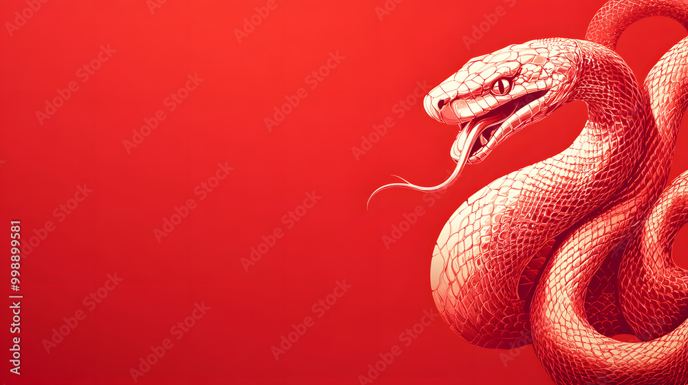 chinese new year, year of snake, red color theme, simple, vector, white background chinese new year, year of snake, red color theme, simple, vector, white background