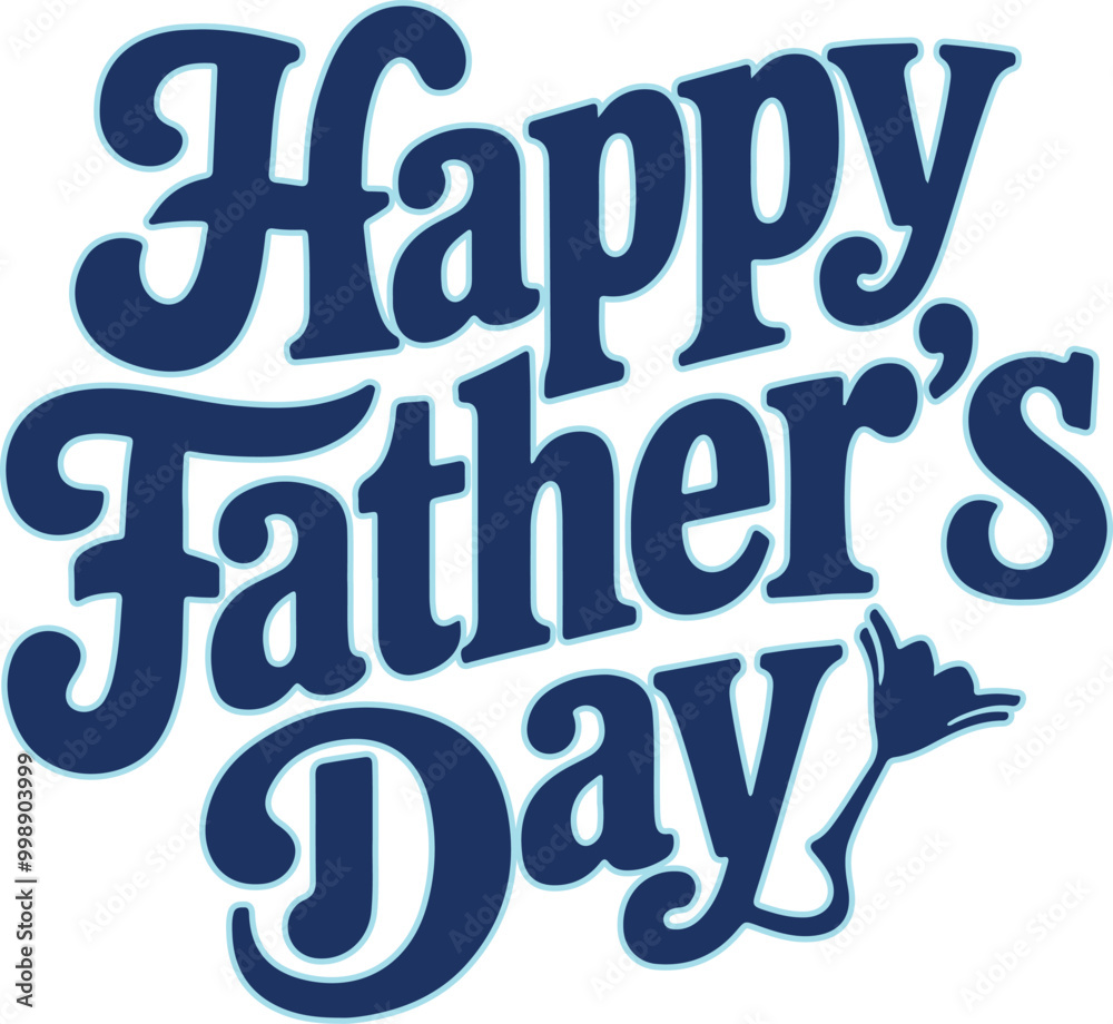 Happy father's day hand written typography vector illustration Happy father's day hand written typography vector illustration