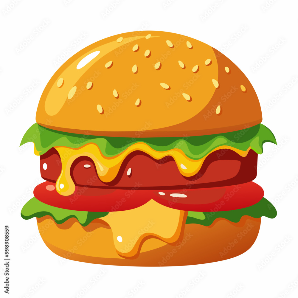 hamburger isolated on white hamburger isolated on white