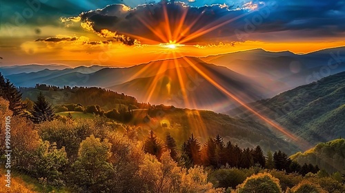 Golden Hour Mountain Sunris...