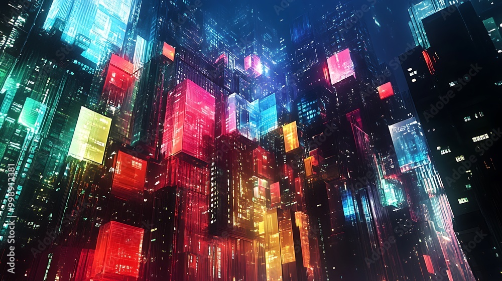 Fototapeta premium Abstract 3D Cube Art Collection: Geometric Designs, Textures, and Colorful Patterns