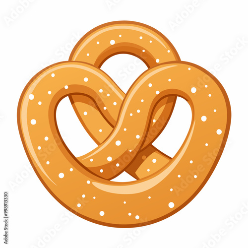 pretzel on white background