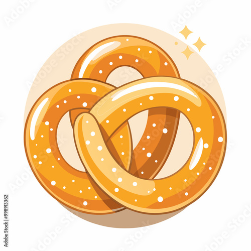 pretzel on white background