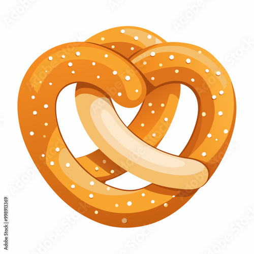 pretzel on white background