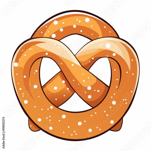 pretzel on white background