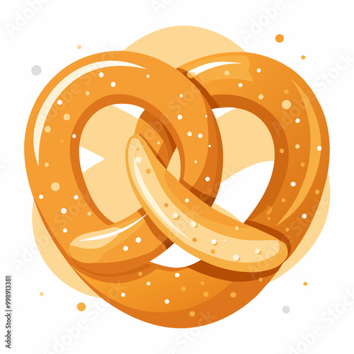 pretzel on white background