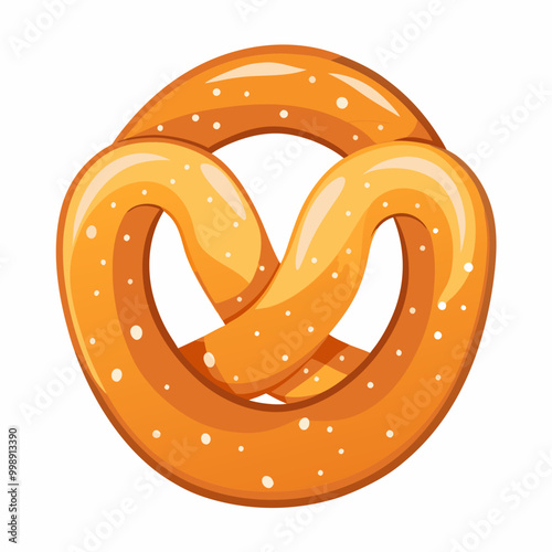 pretzel on white background