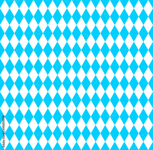 Seamless background of rhombuses. Oktoberfest symbol flag of Bavaria