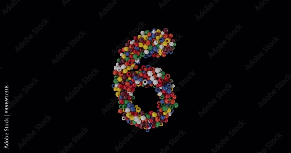 3d animated beads countdown on a transparent alpha channel 3d animated beads countdown on a transparent alpha channel