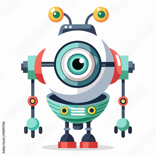 robotic eye scanning the surroundings, AI
