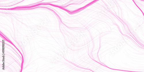 Beautiful pink tulle fabric on white background. Beautiful light gradient feather pattern texture background. Light Pink vector texture with curved lines adorable bright pink foam trace background.