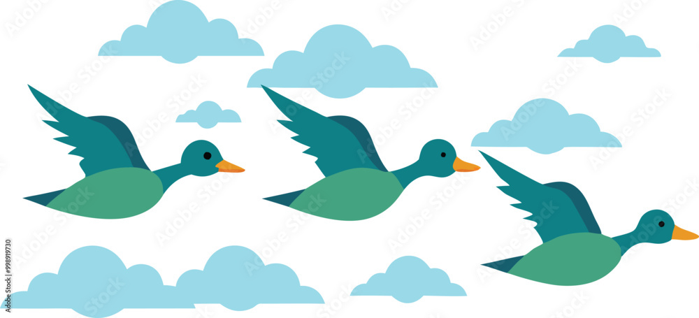 Ducks on the clouds Ducks on the clouds