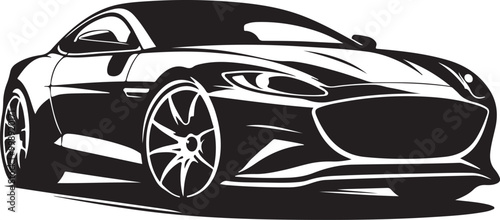 Coupe Car Silhouette Vector Illustrations – High-Quality Automotive Design