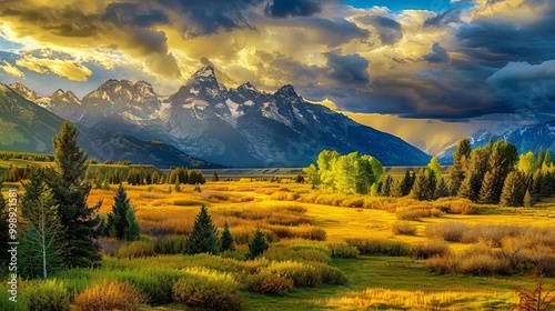 Golden Sunset Over the Teto...