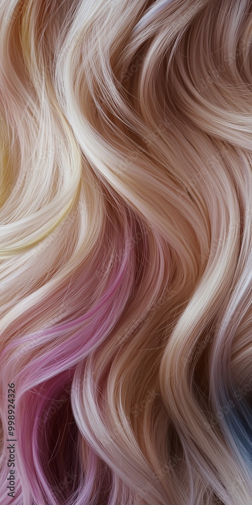 golden light blond with colorful highlits curly style golden light blond with colorful highlits curly style
