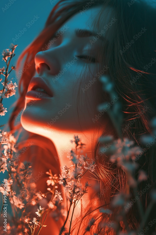 Captivating image of flowers illuminated by morning light, offering a calm and serene artistic view. Captivating image of flowers illuminated by morning light, offering a calm and serene artistic view.