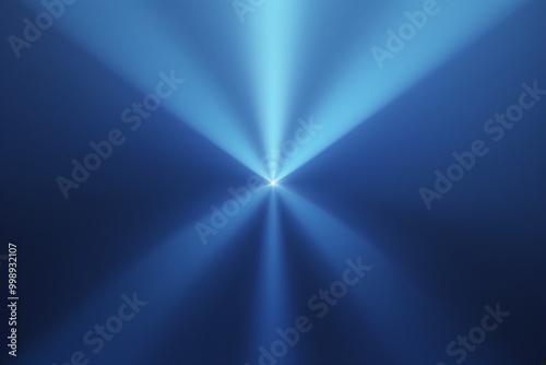 Fondo Abstracto Azul Brillante: Fondo de Rayos de Luz y efecto Bokeh
