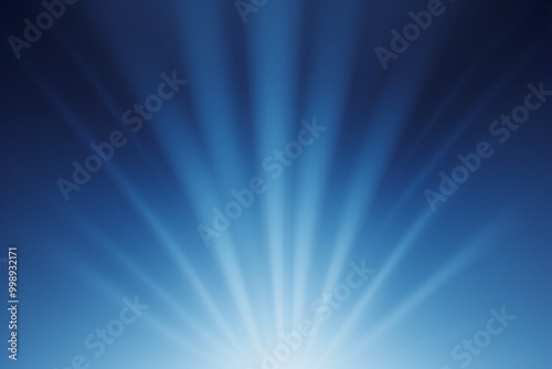 Fondo Abstracto Azul Brillante: Fondo de Rayos de Luz y efecto Bokeh