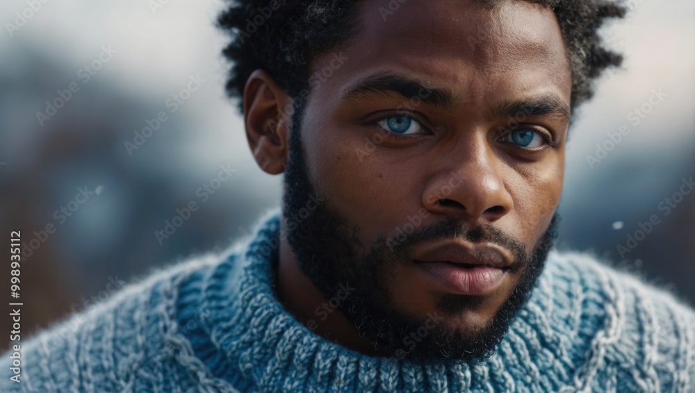 Title Split-Screen Portrait of Two Versions of the Same Man with Different Features Title Split-Screen Portrait of Two Versions of the Same Man with Different Features