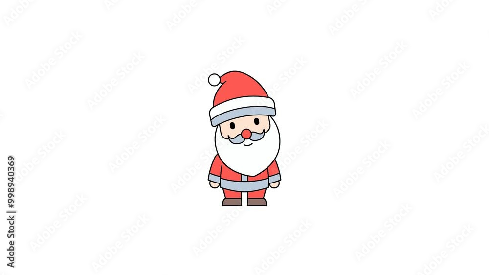 Animated of santa claus icon motion graphic animation. Christmas concept icon animation Animated of santa claus icon motion graphic animation. Christmas concept icon animation